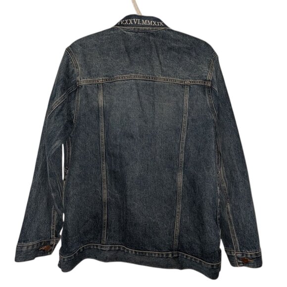 DL1961 Snap Sides Sample Piece One of A Kind Collar Denim Jean Trucker Jacket S - Picture 3 of 10